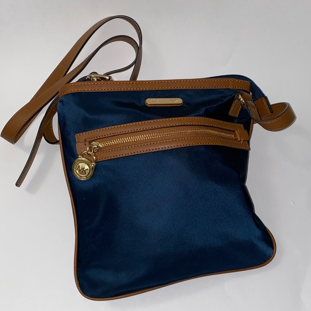 Michael Kors blue nylon crossbody bag